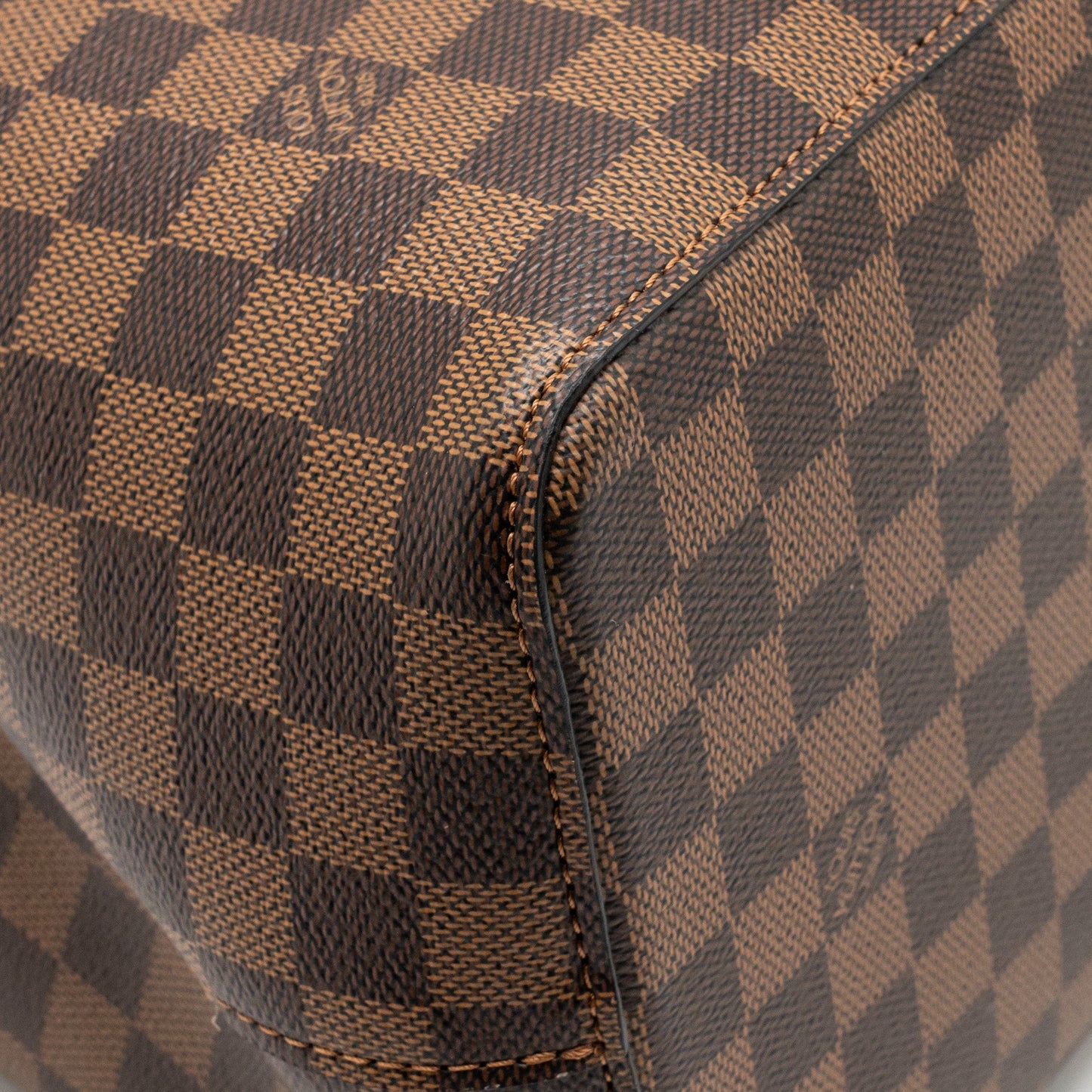 Louis Vuitton Neo Noe Damier Ebene Canvas Brown / Berry GHW