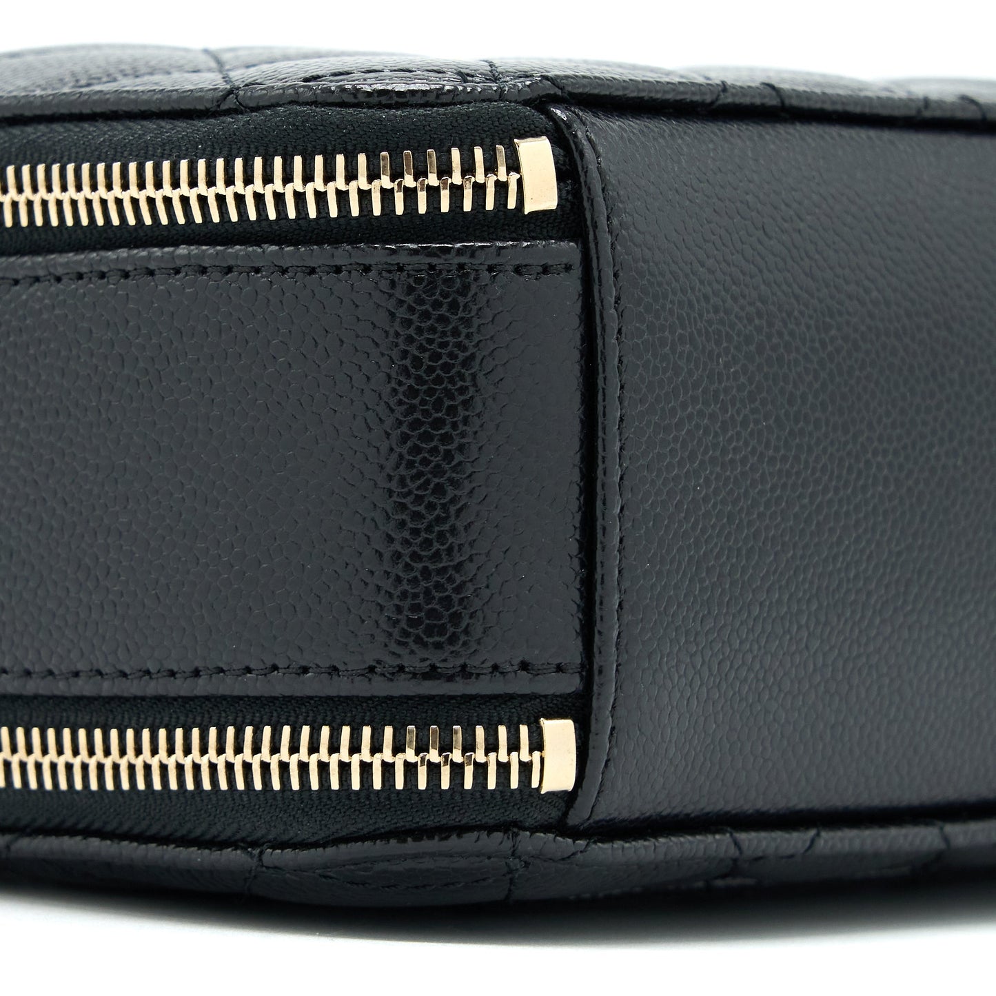 Chanel 22S Top Handle Small Vanity Case Caviar Black Brushed GHW (Microchip)