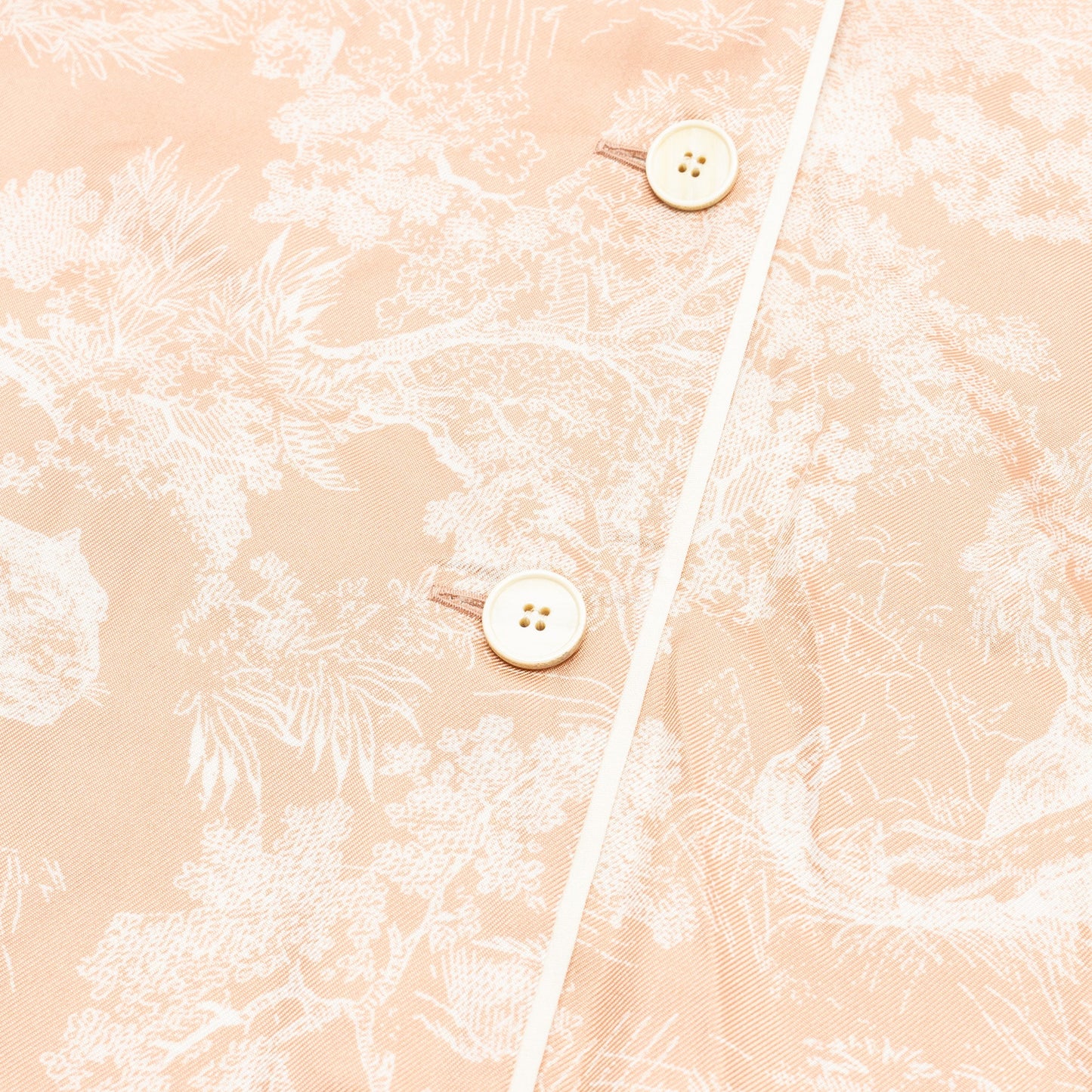 DIOR Size 34 Toile De Jouy Shirt Silk Pink/White