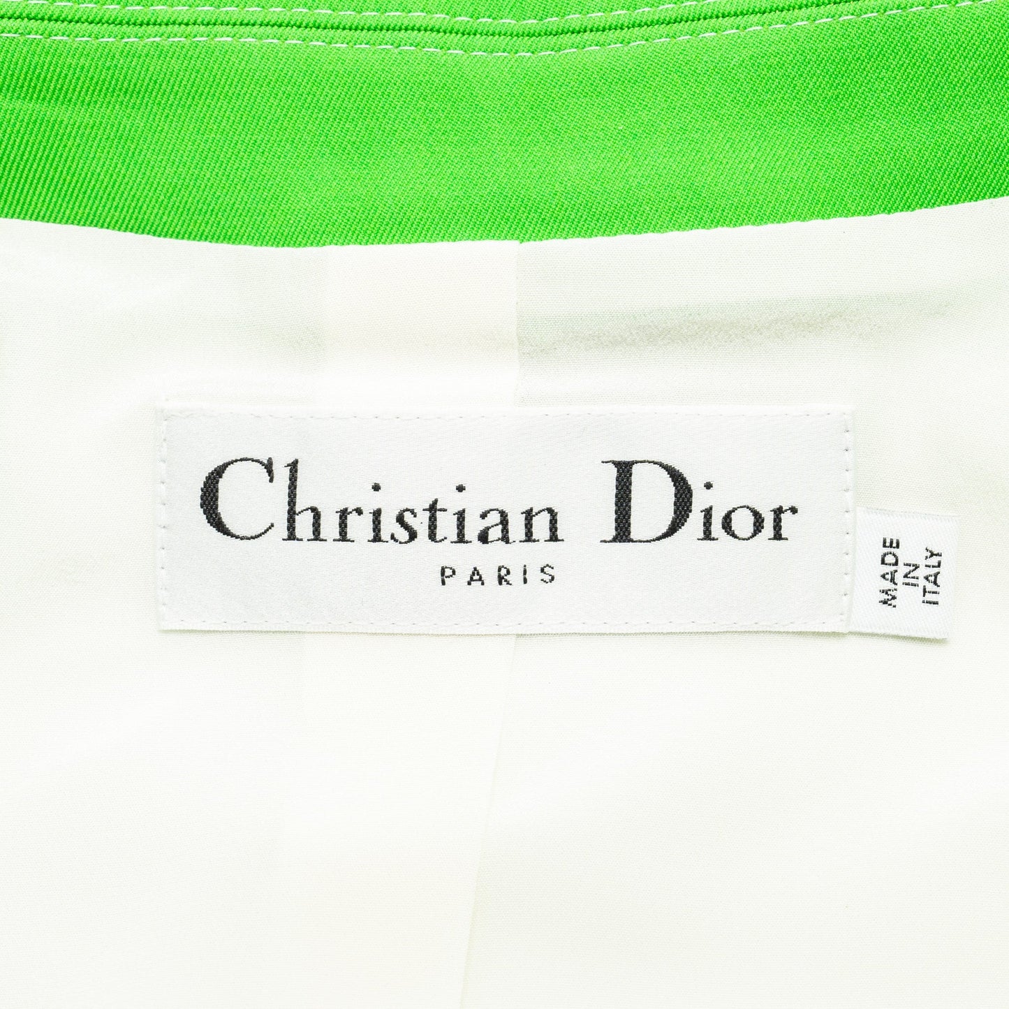 DIOR Size 34 2022 Runway Fantaisie Animalier Cropped Jacket and Shorts Suit Polyamide Green/Multicolour