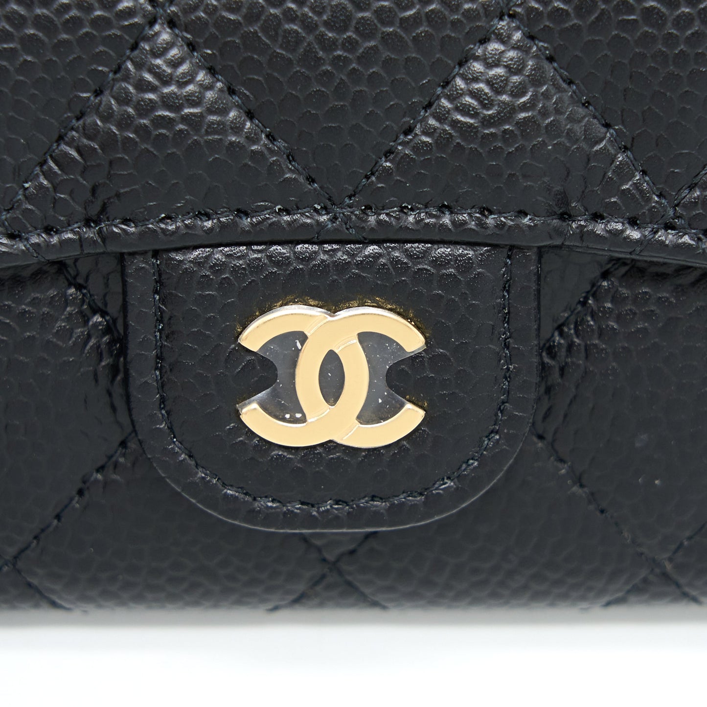 Chanel Classic Flap Card Holder Caviar Black GHW (Microchip)