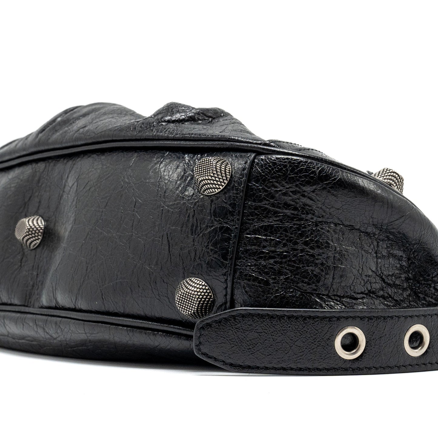 Balenciaga Le Cargole Small Shoulder Bag Lambskin Black SHW