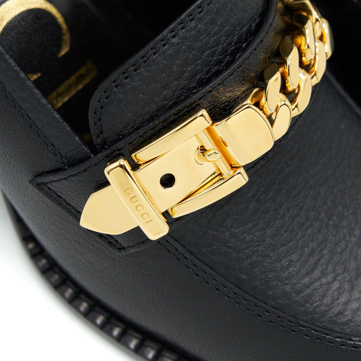 Gucci Sylvia Size36 Mid-Heel Pump Black GHW