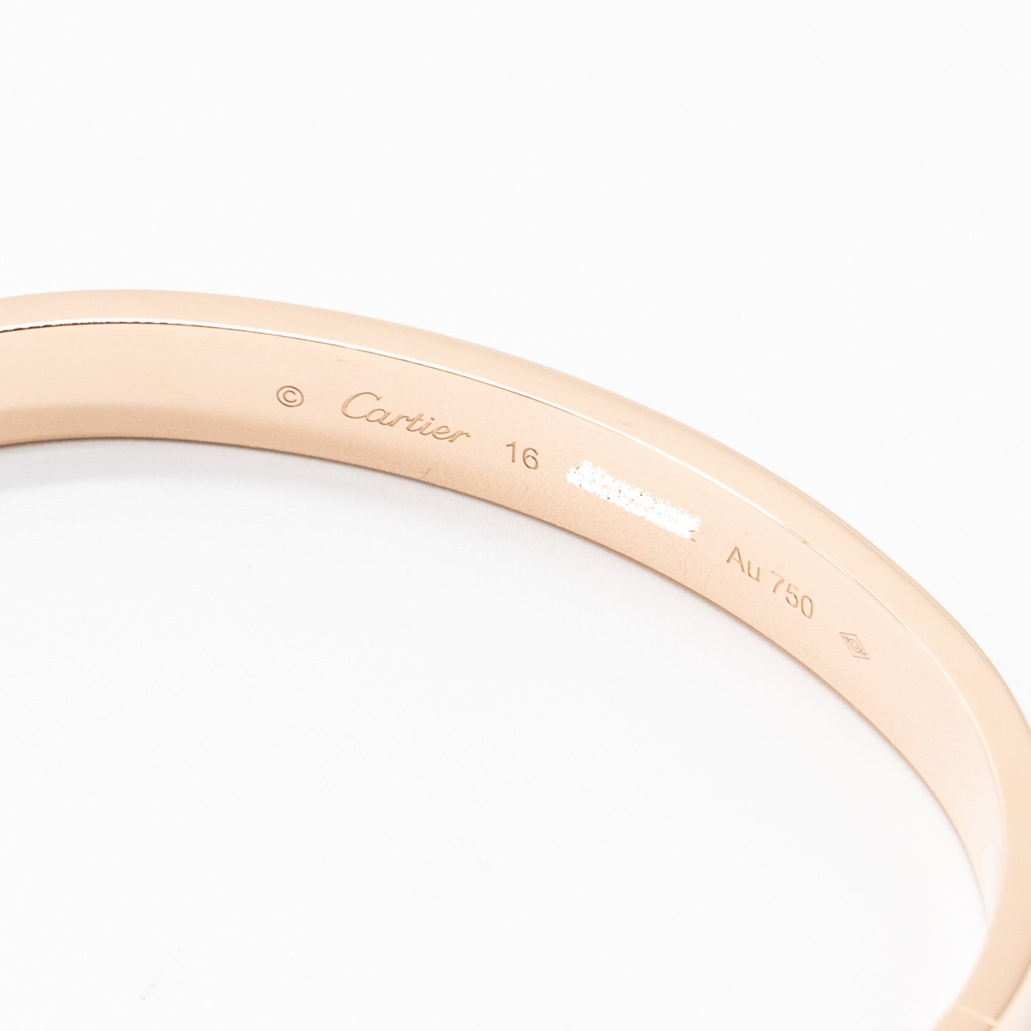 CARTIER SIZE 16 LOVE BRACELET Rose GOLD