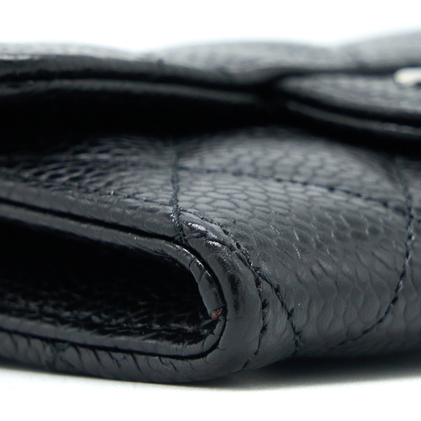 Chanel Classic Quilted Flap Card Holder Caviar Black SHW (Microchip)