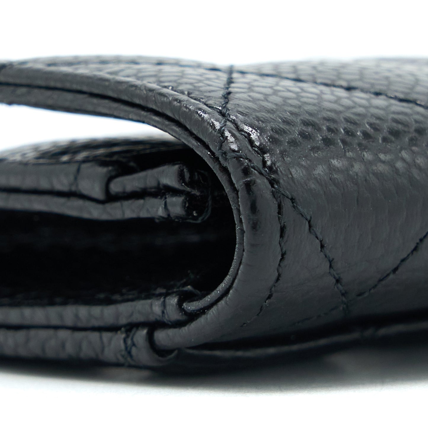 Chanel Classic Quilted Flap Card Holder Caviar Black SHW (Microchip)