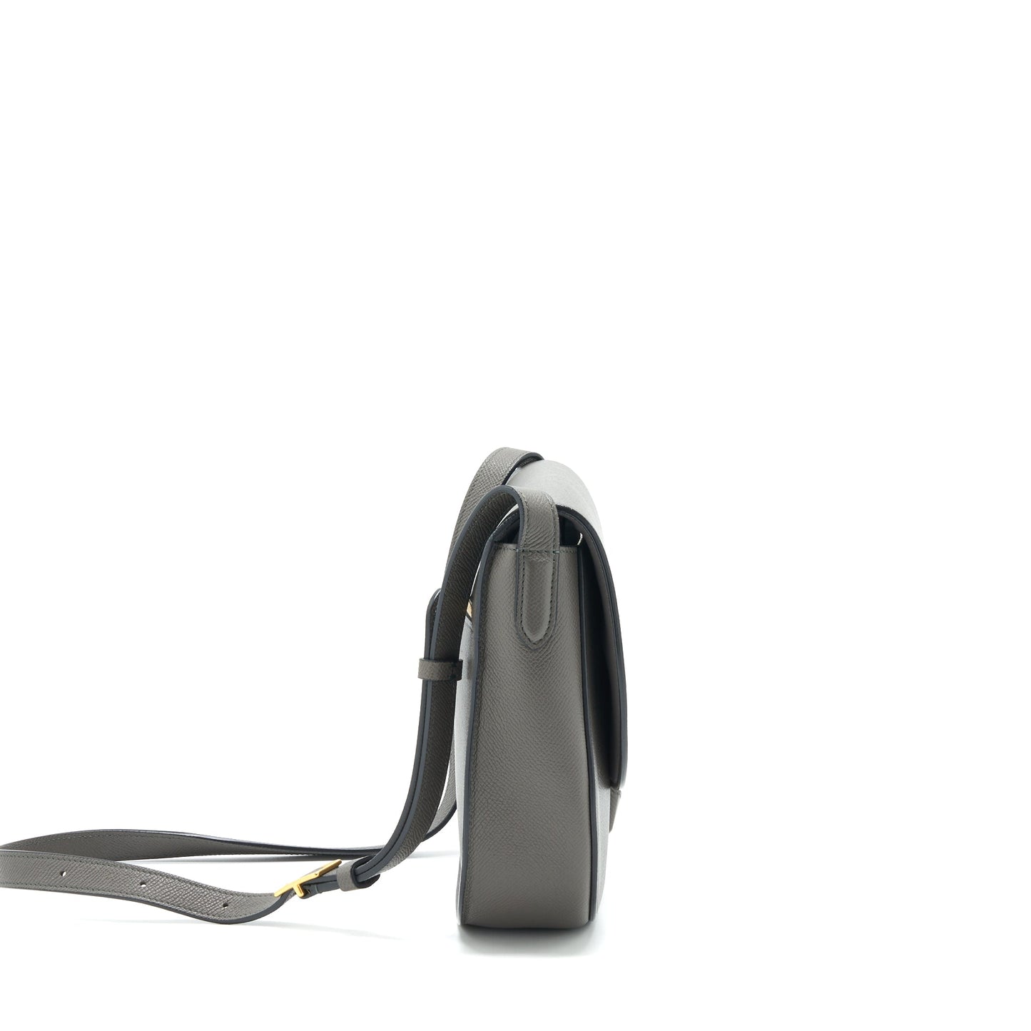 Celine Trotteur Bag Large Grained Calfskin Grey GHW