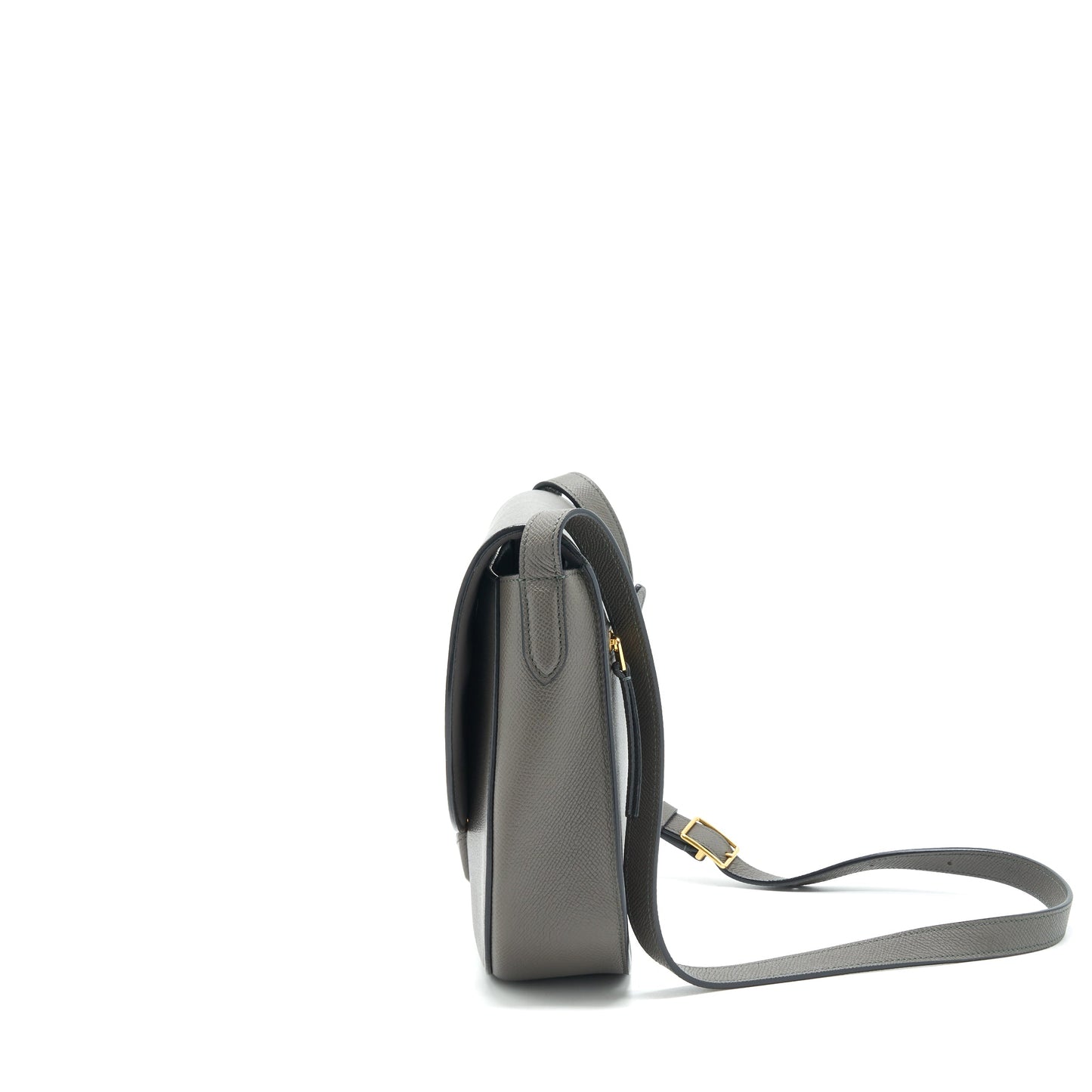 Celine Trotteur Bag Large Grained Calfskin Grey GHW