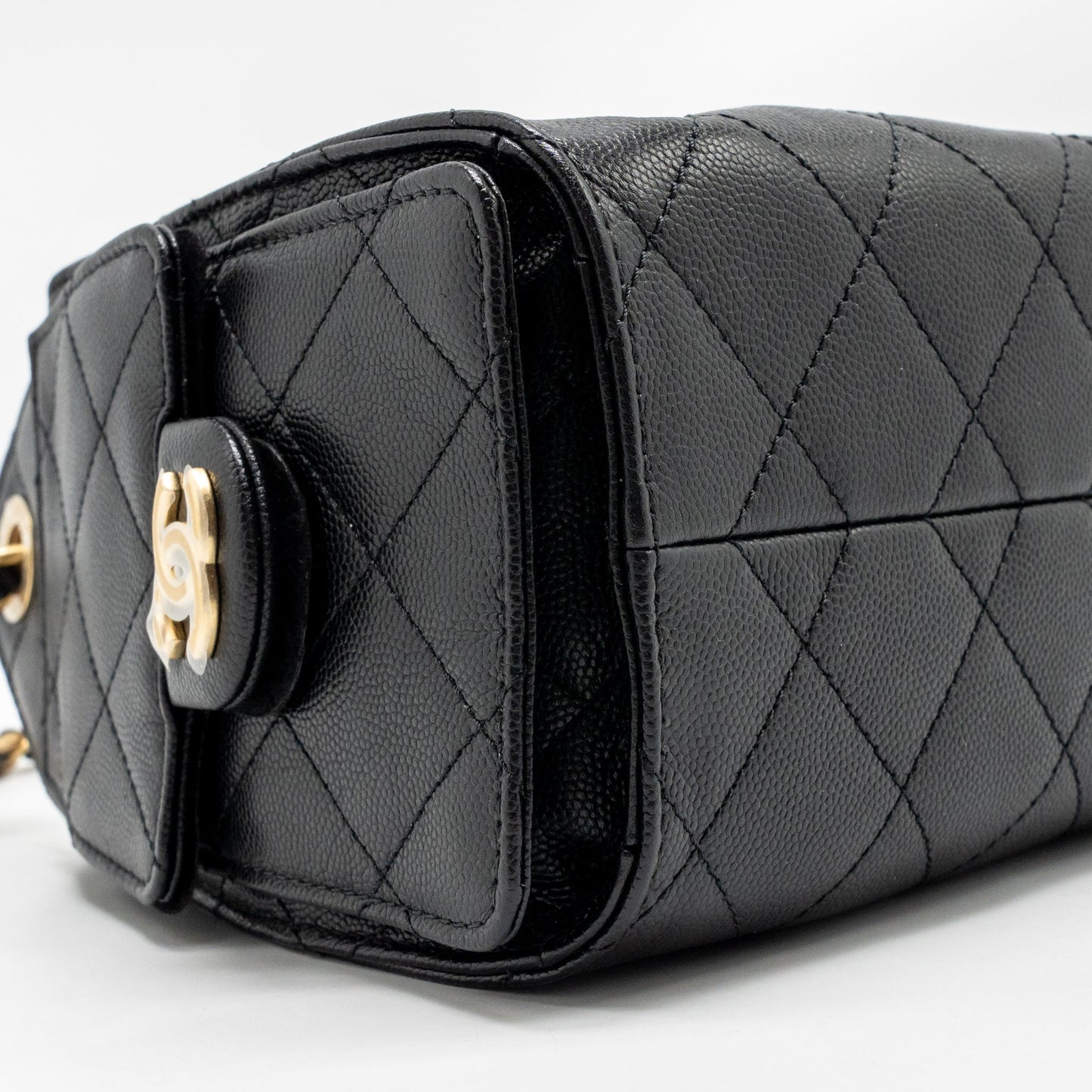 Chanel Mini 25 Bag Caviar Black GHW (Microchip)