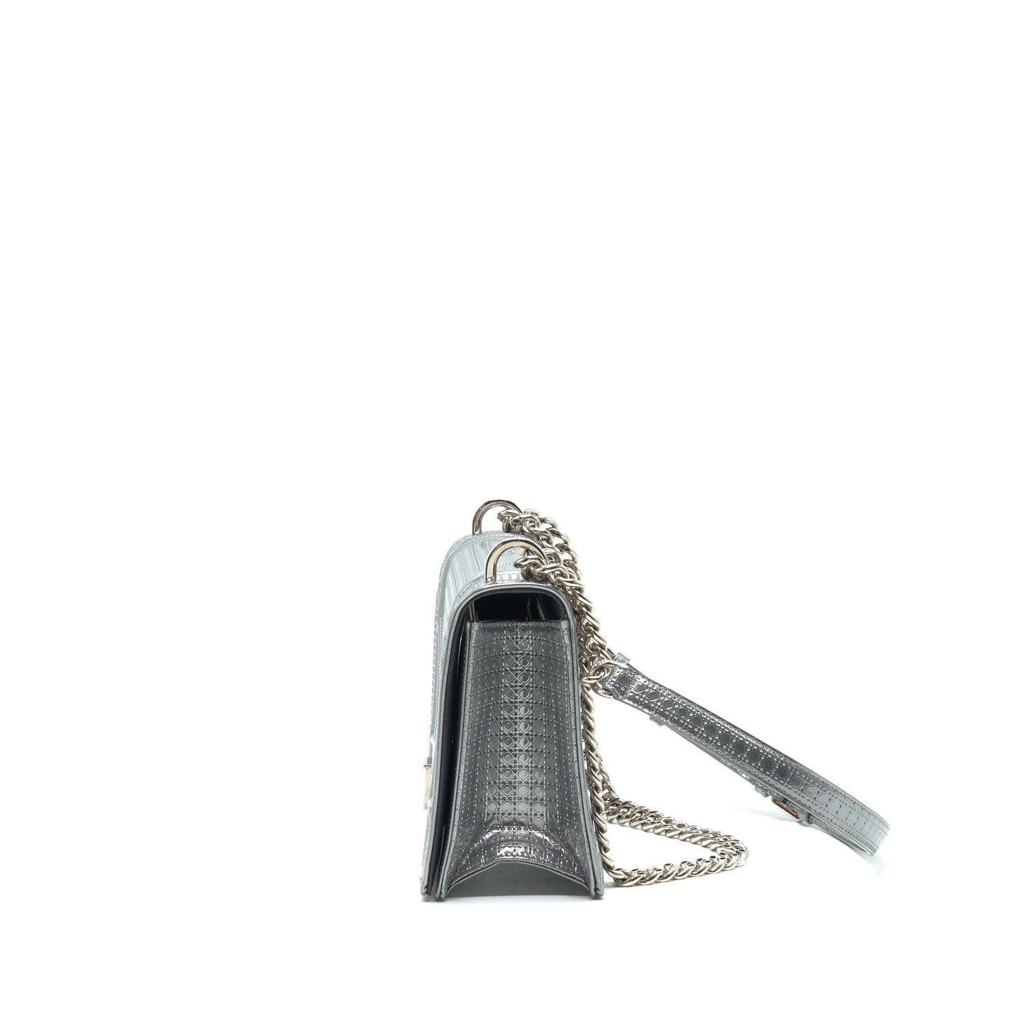 Dior Medium Diorama Metallic Silver SHW