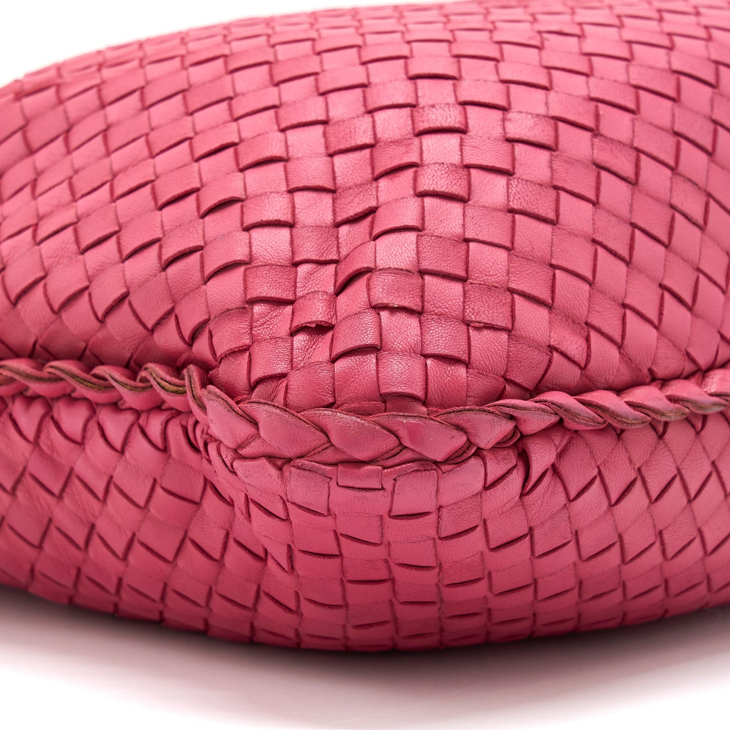 Bottega Veneta Intercciato Hobo Bag Pink GHW
