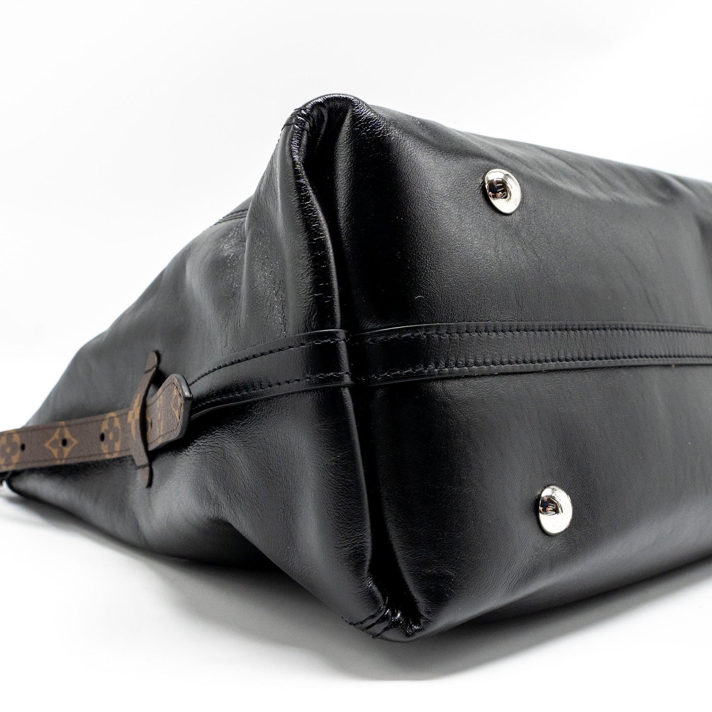 Louis Vuitton Carryall Vibe MM Lambskin/Monogram Canvas Black SHW