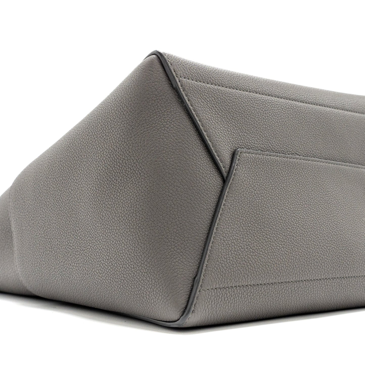 Celine Sangle Bucket Bag Grained Calfskin Grey GHW