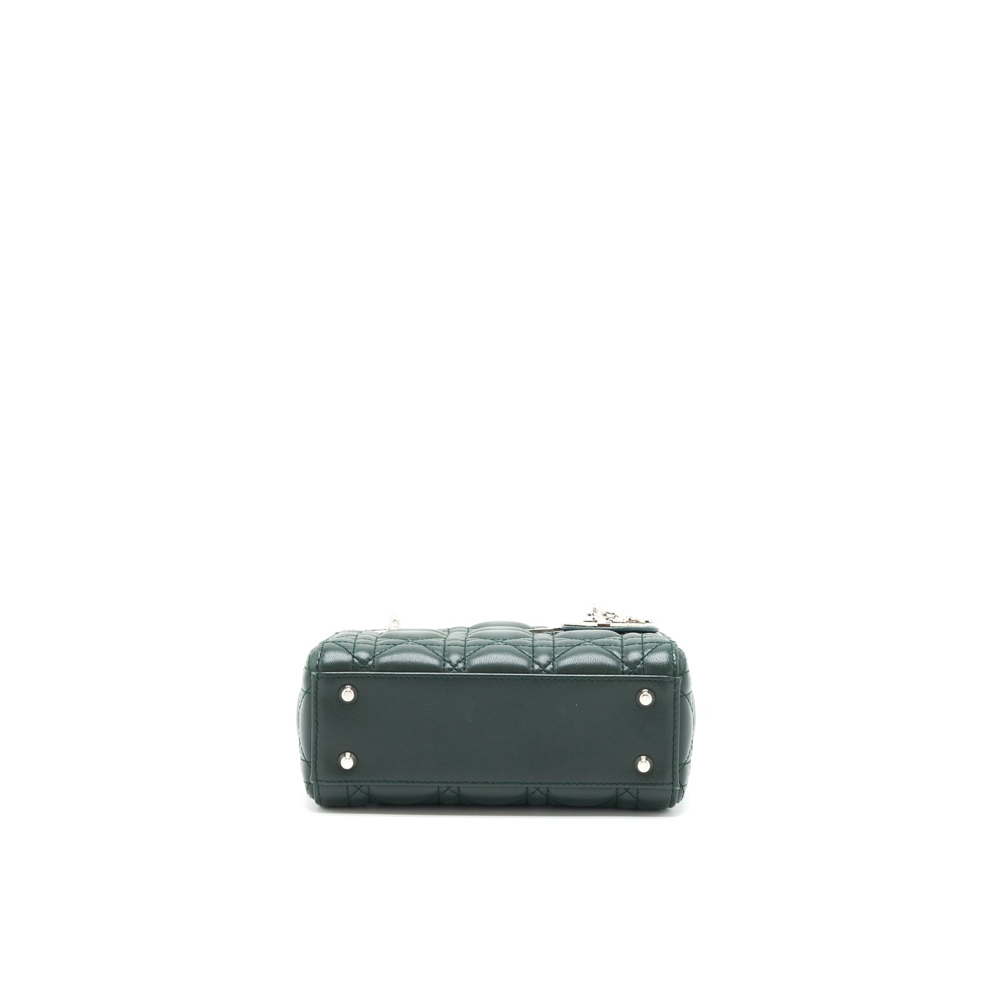 Dior mini Lady Dior lambskin Dark Green SHW
