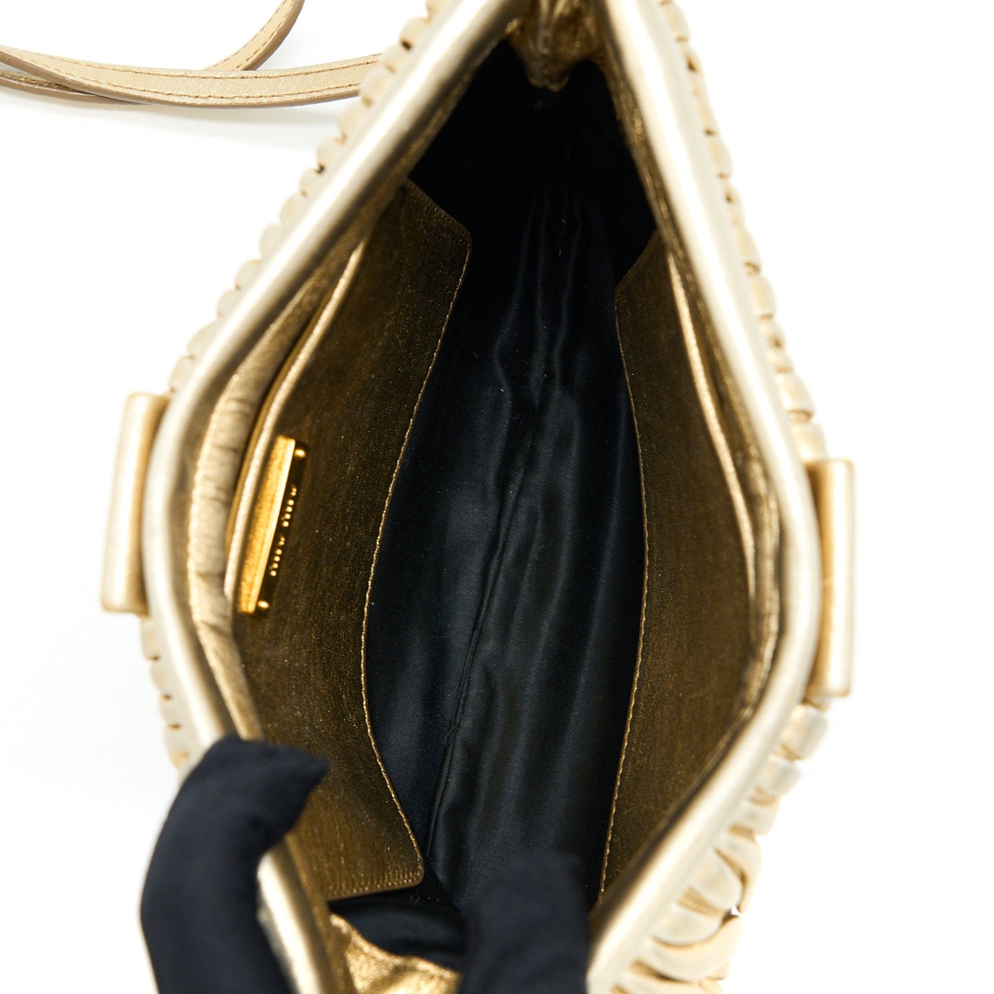 Miu Miu Matelasse Crossbody Bag Gold GHW