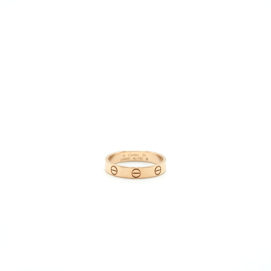 CARTIER LOVE RING PINK GOLD SIZE 53