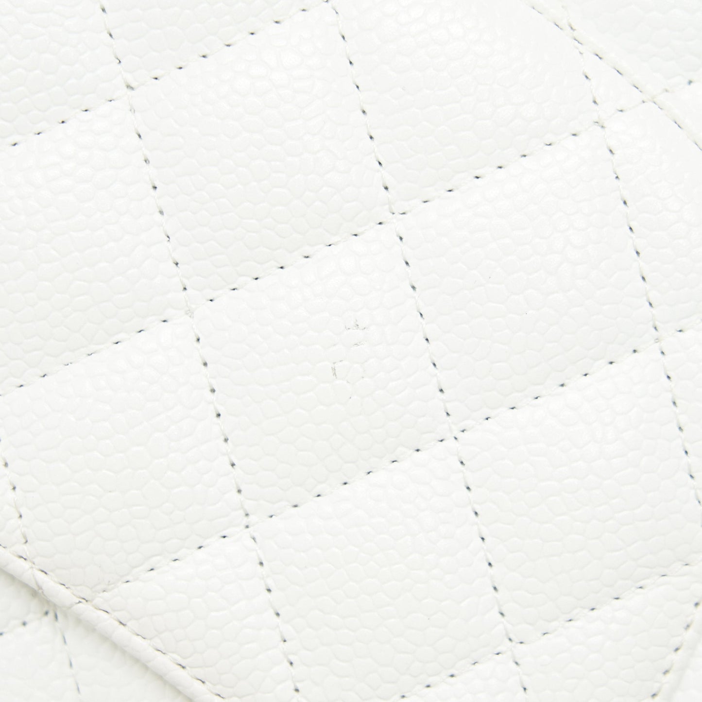 CHANEL MEDIUM CLASSIC DOUBLE FLAP BAG CAVIAR WHITE SHW