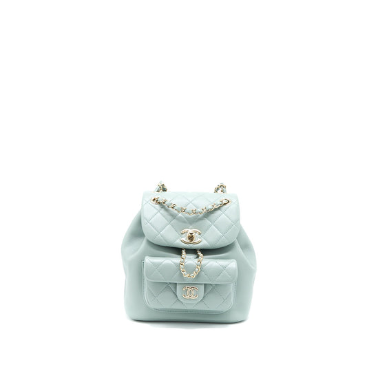Chanel 23C Duma Mini Backpack Calfskin Light Grey LGHW (Microchip)