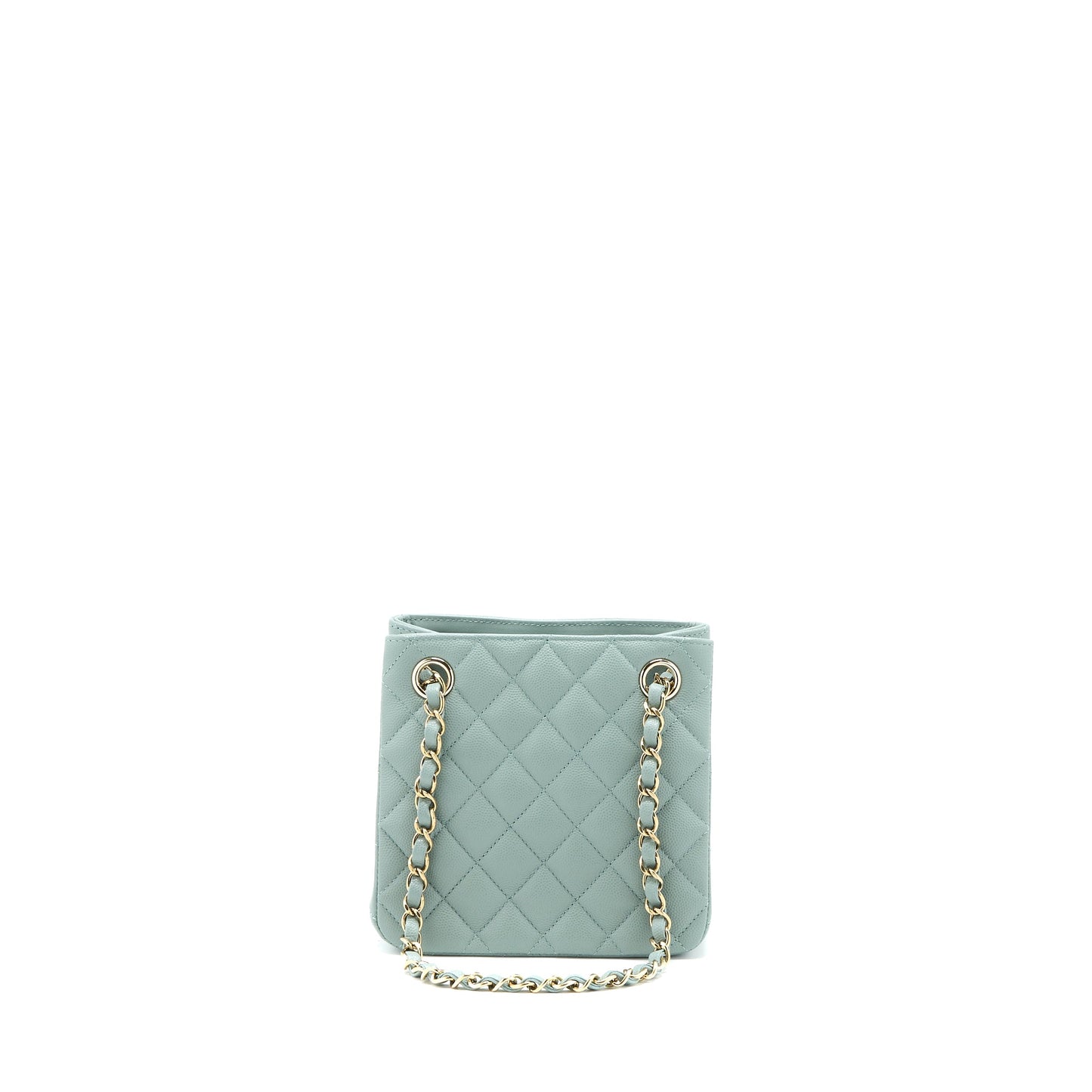 Chanel 23C Mini Bucket Caviar Light Grey LGHW (Microchip)