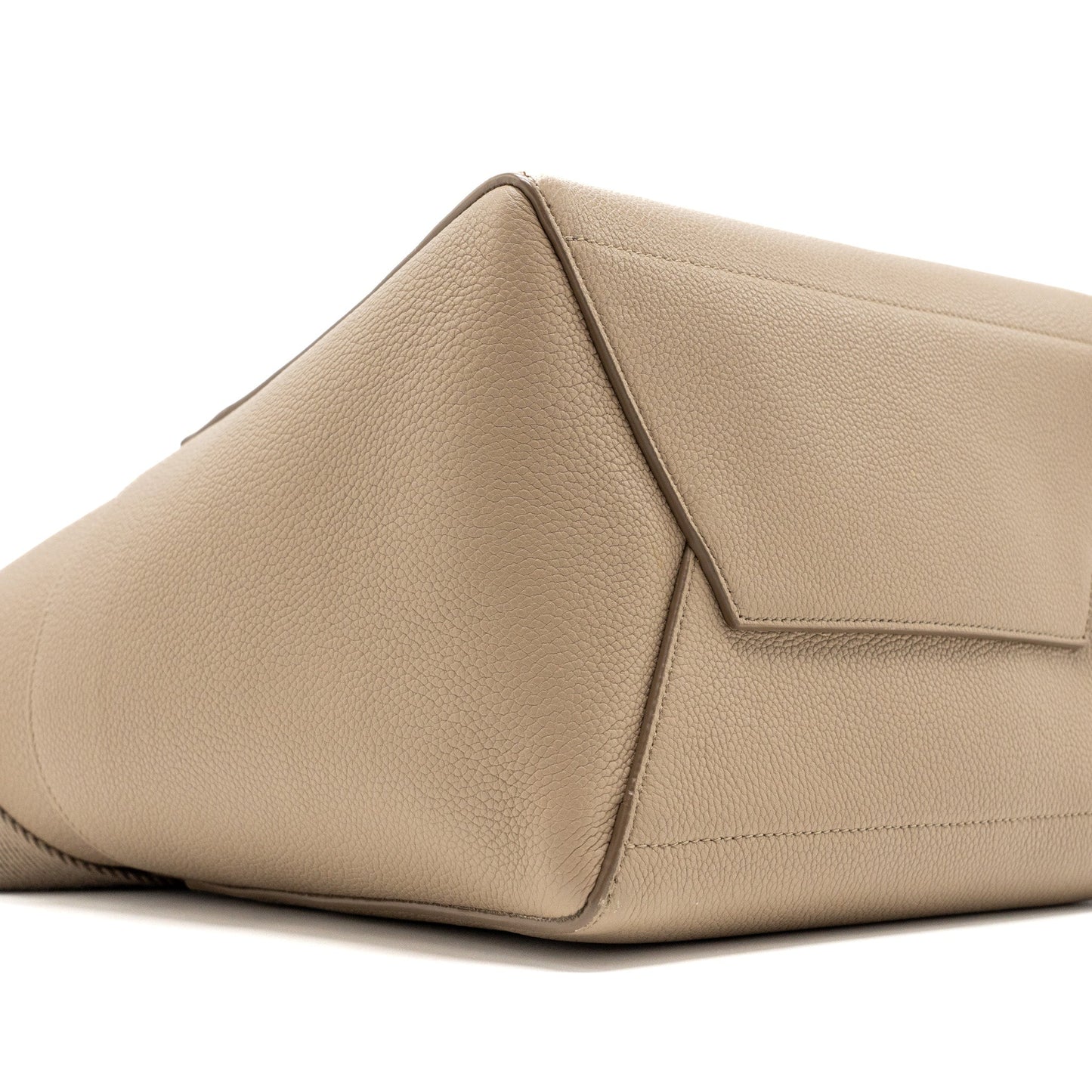 Celine Sangle Bucket Bag Calfskin Light Grey GHW