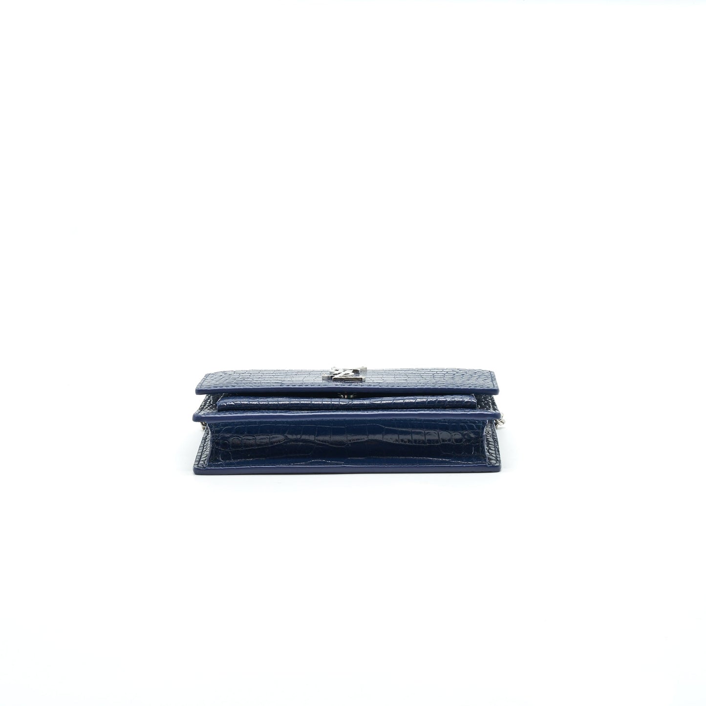 Saint Laurent Sunset Chain Wallet Navy SHW