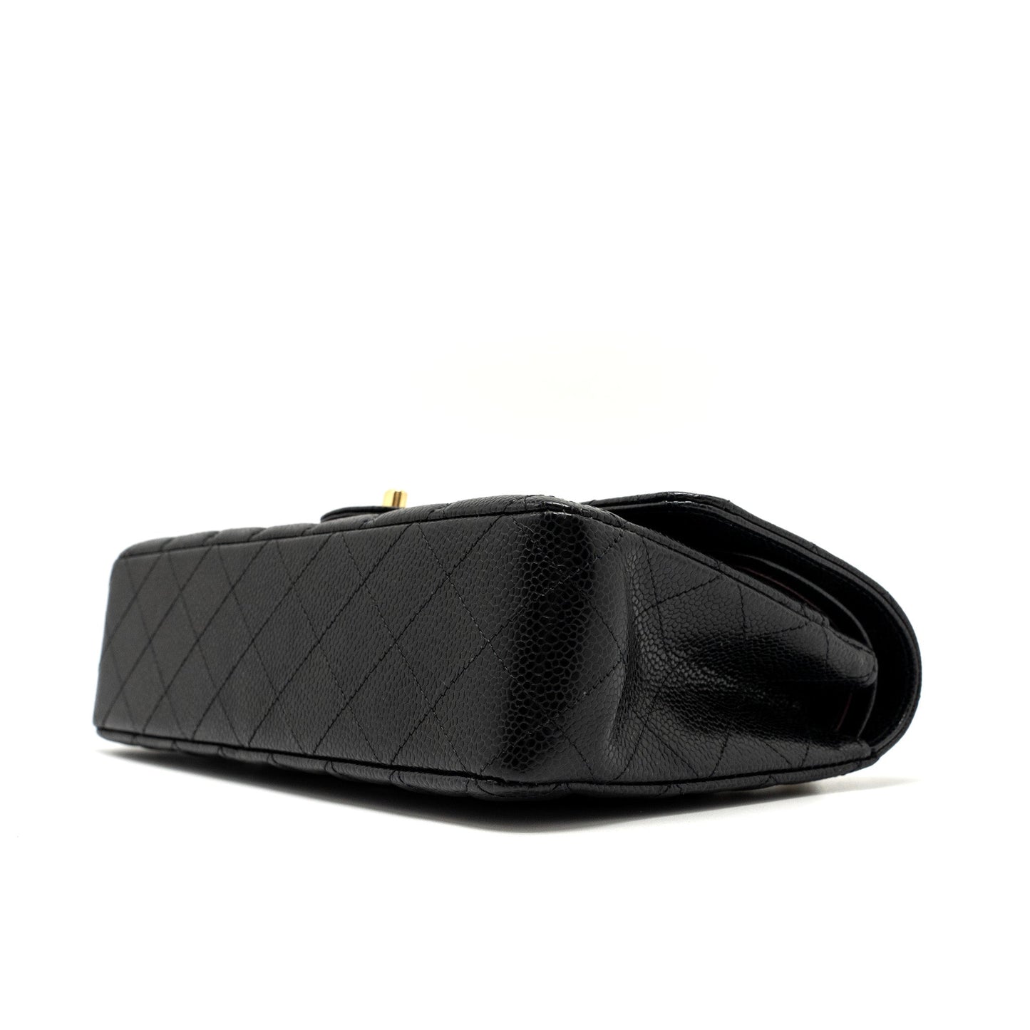 Chanel Medium Classic Double Flap Bag Caviar Black GHW (Microchip)