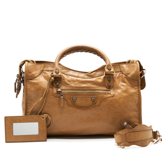 Balencianga Giant City Bag Light caramel