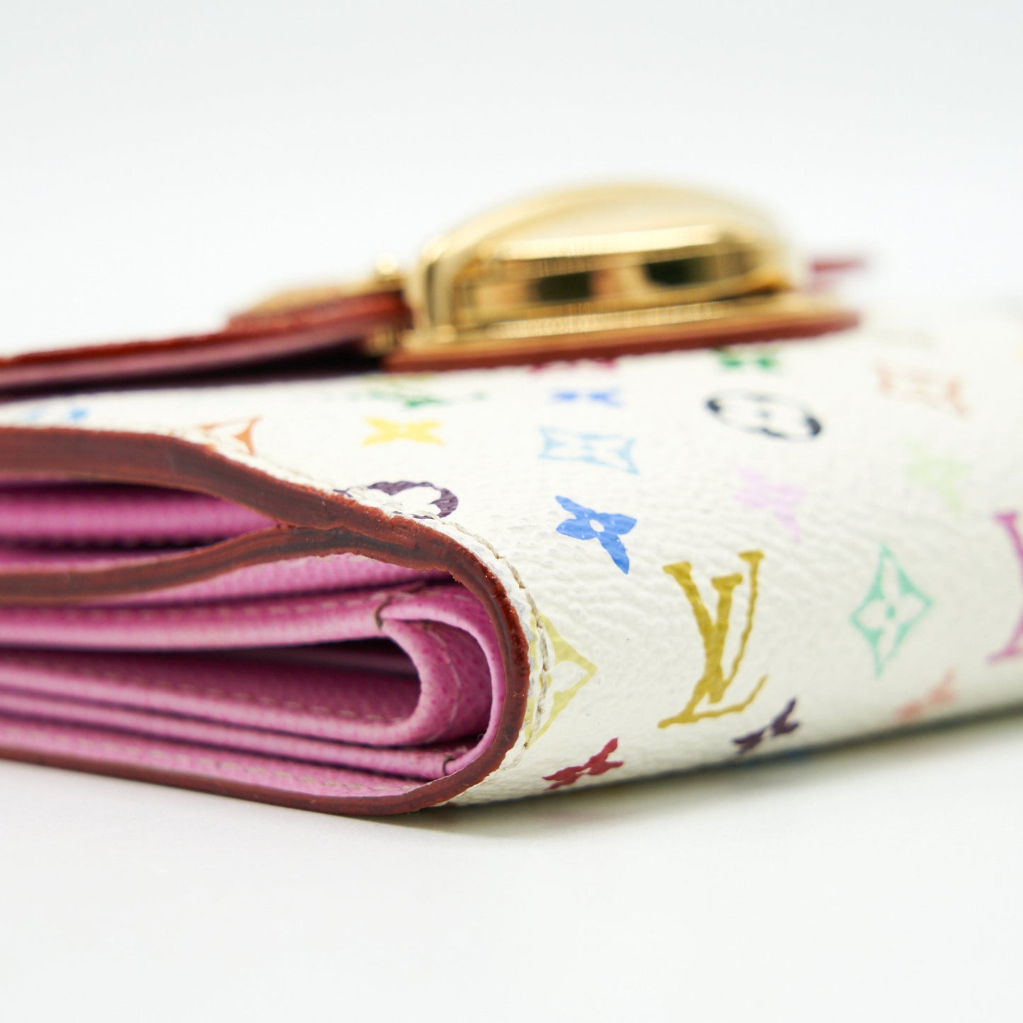 LOUIS VUITTON JOEY WALLET MONOGRAM MULTICOLOUR WHITE