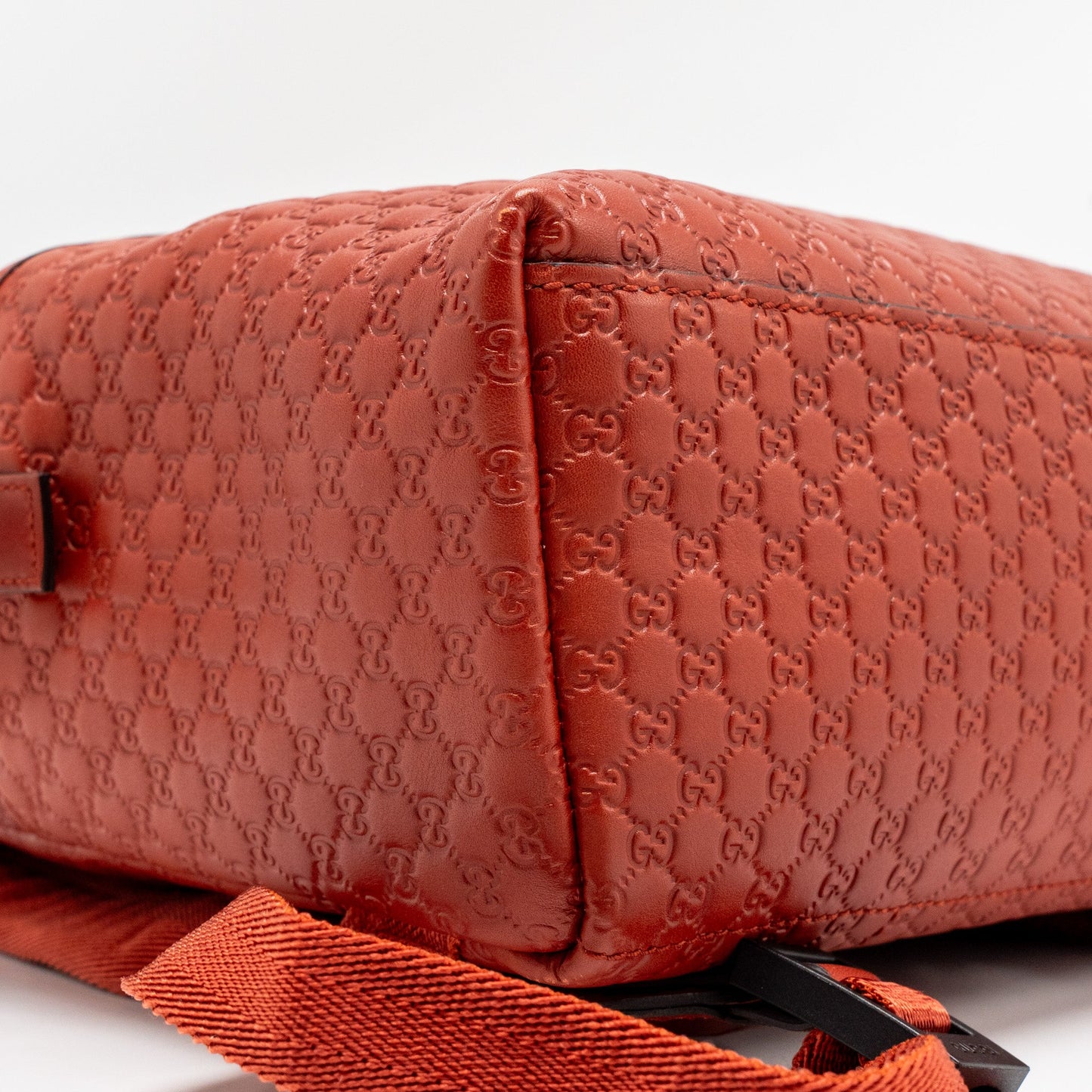 Gucci Kids Guccissima Backpack Leather Red SHW