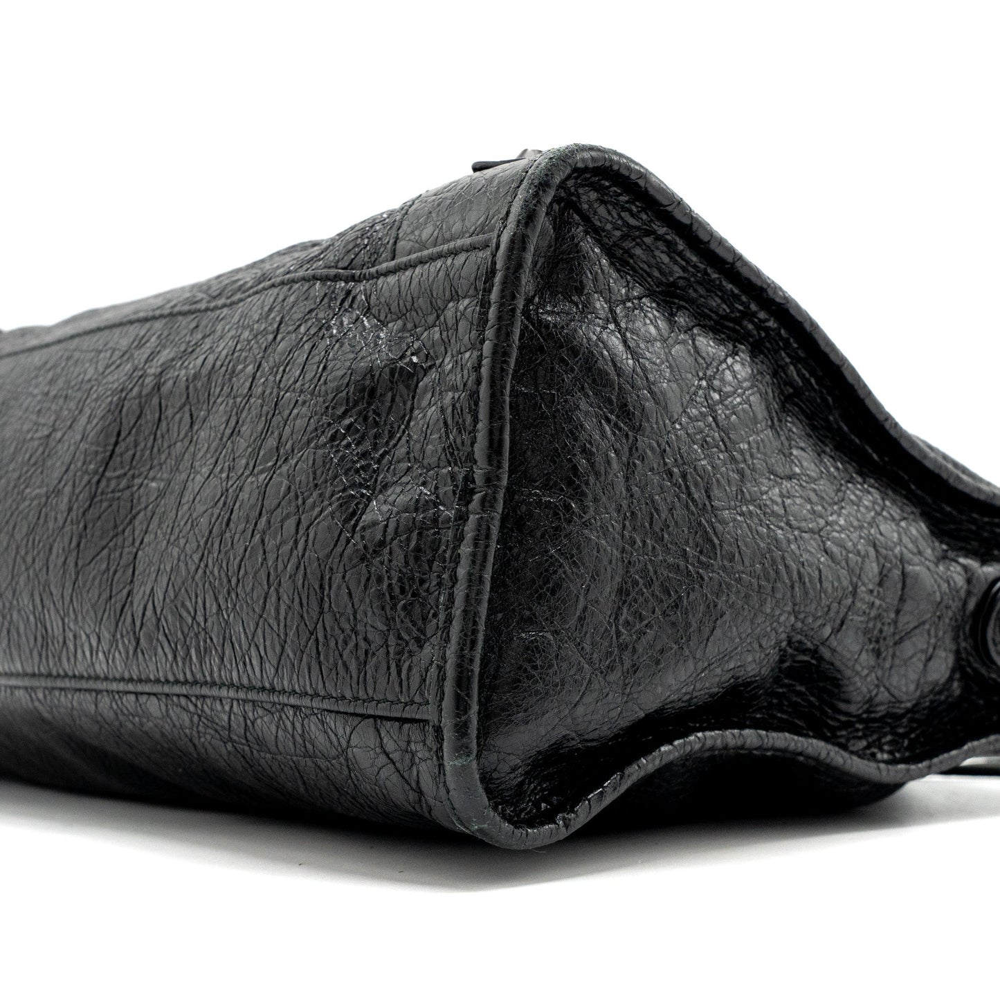 Balenciaga City Bag Calfskin Black Ruthenium Hardware