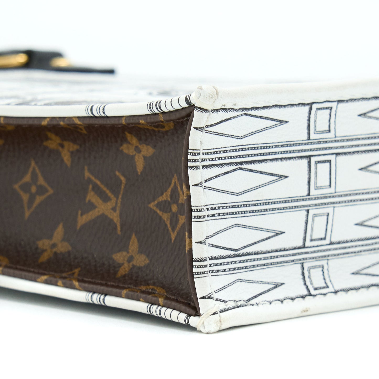 Louis Vuitton Petit Sac Plat Bag White/Black Fornasetti Monogram Canvas GHW