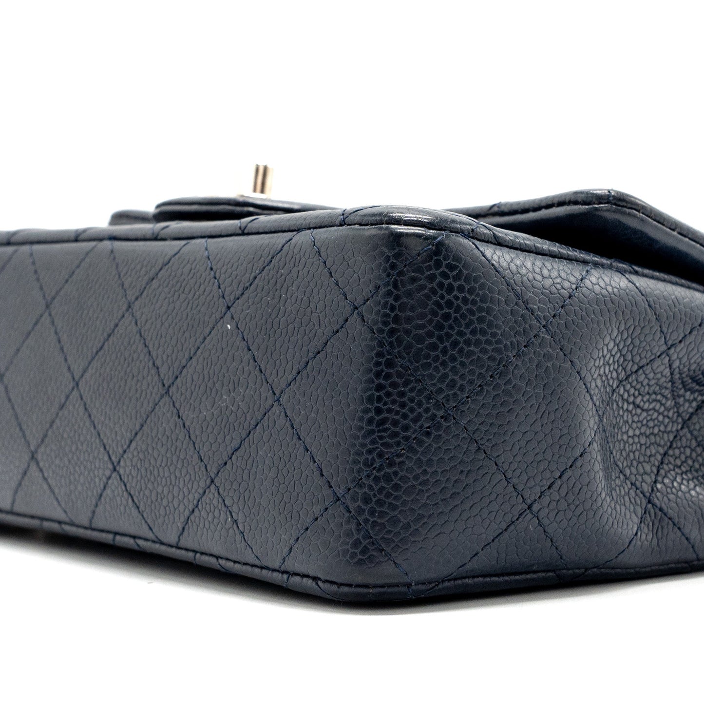 Chanel Classic Mini Rectangular Flap Bag Caviar Navy SHW