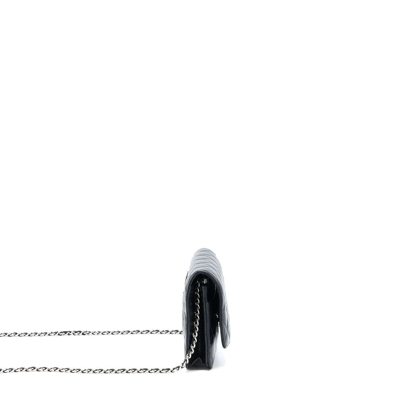 Chanel Classic Wallet on Chain Caviar Black SHW (Microchip)