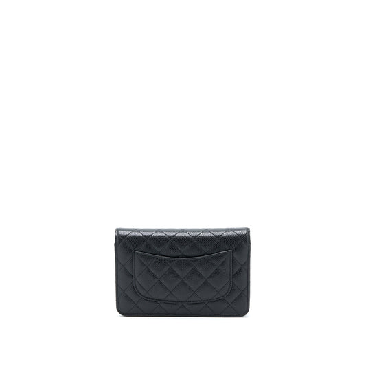 Chanel Classic Wallet On Chain Caviar Black GHW (Microchip)