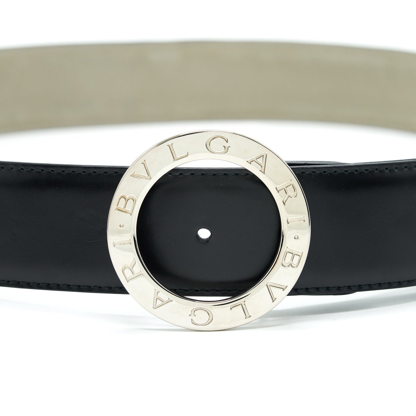 Bvlgari size110 man Belt Black SHW