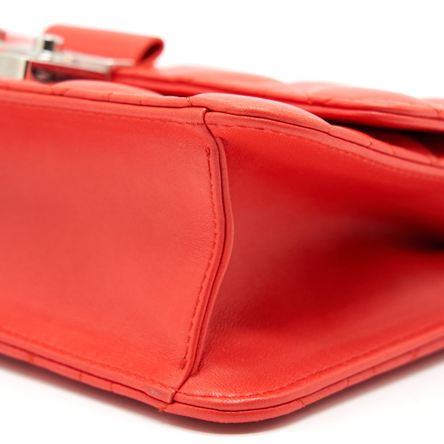 Dior Miss Dior Pouch with Chain Poppy Orange