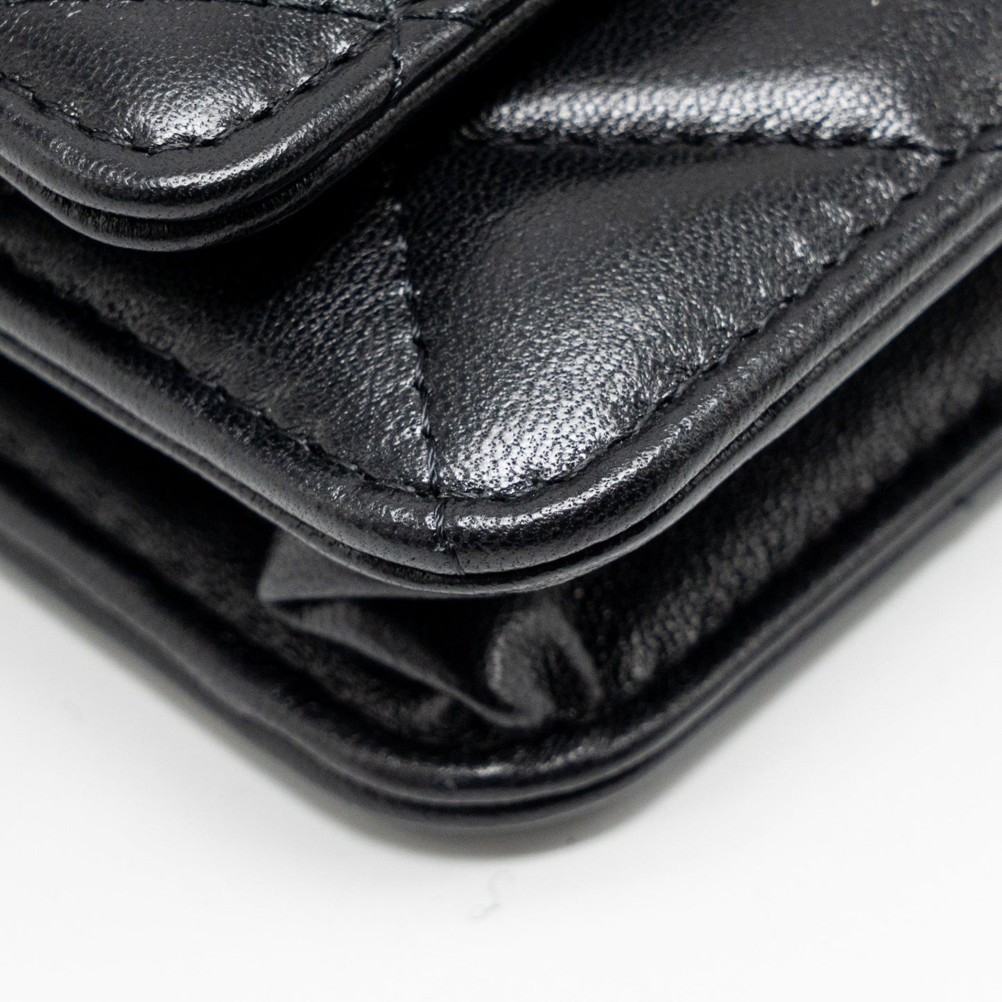 CHANEL 19 Wallet On Chain Lambskin Black Multicolour Hardware