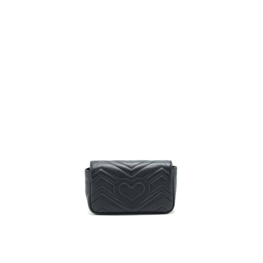 GUCCI GG MARMONT SUPER MINI BLACK GHW
