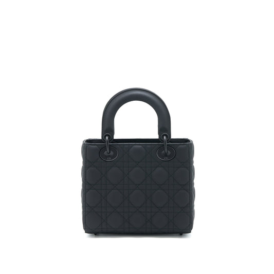 Dior Small Lady Dior Calfskin So Black with Black Hardware