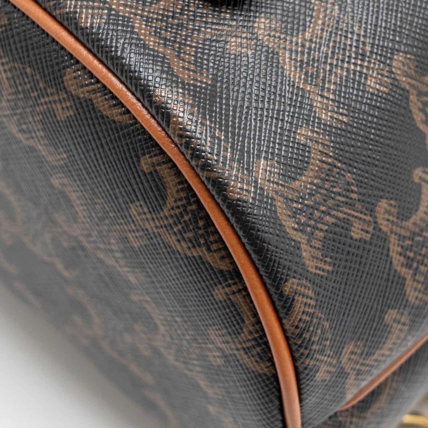 Celine Mini Backpack Folco Triomphe Canvas/Calfskin Tan GHW