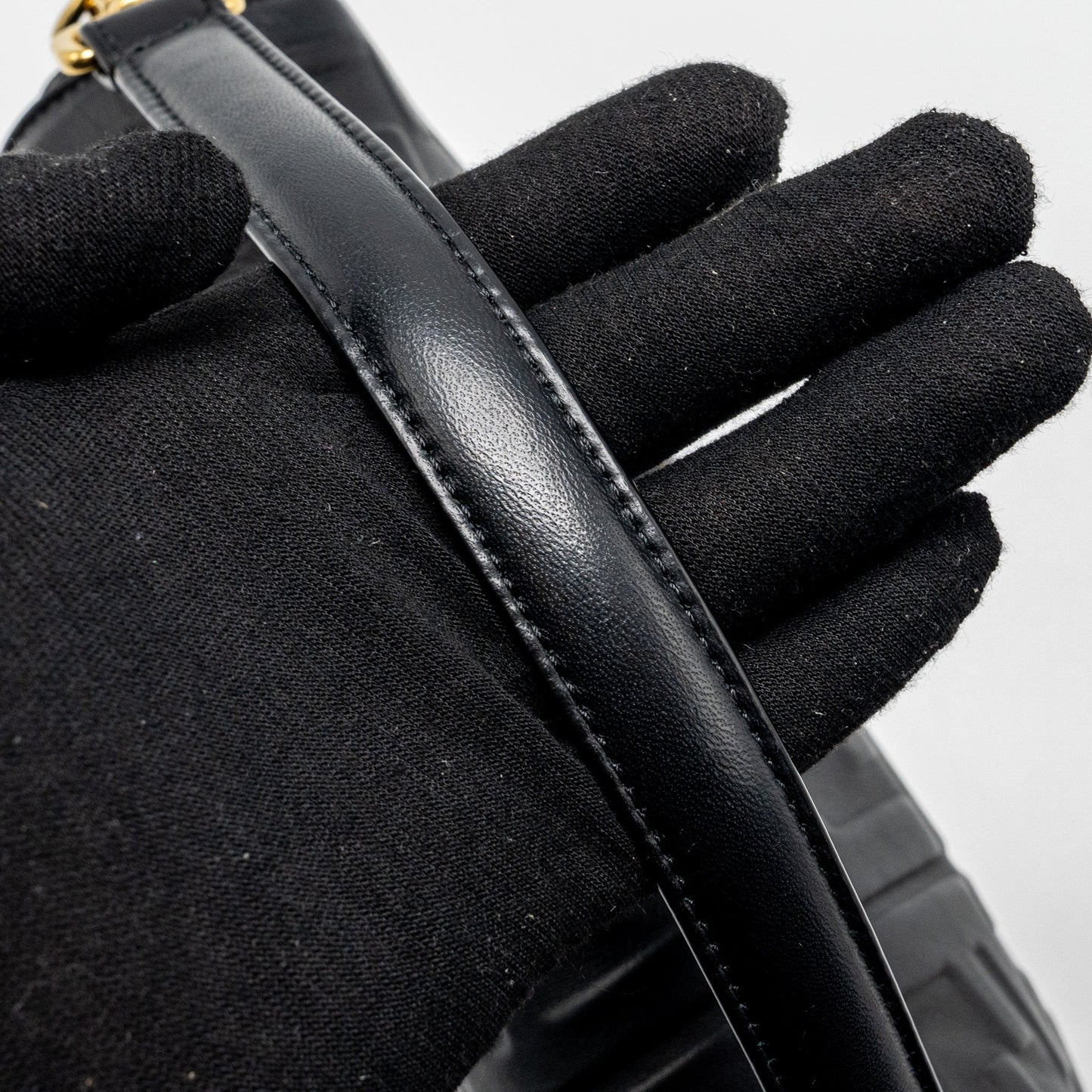 Fendi Baguette Bag with FF Motif Nappa Black GHW