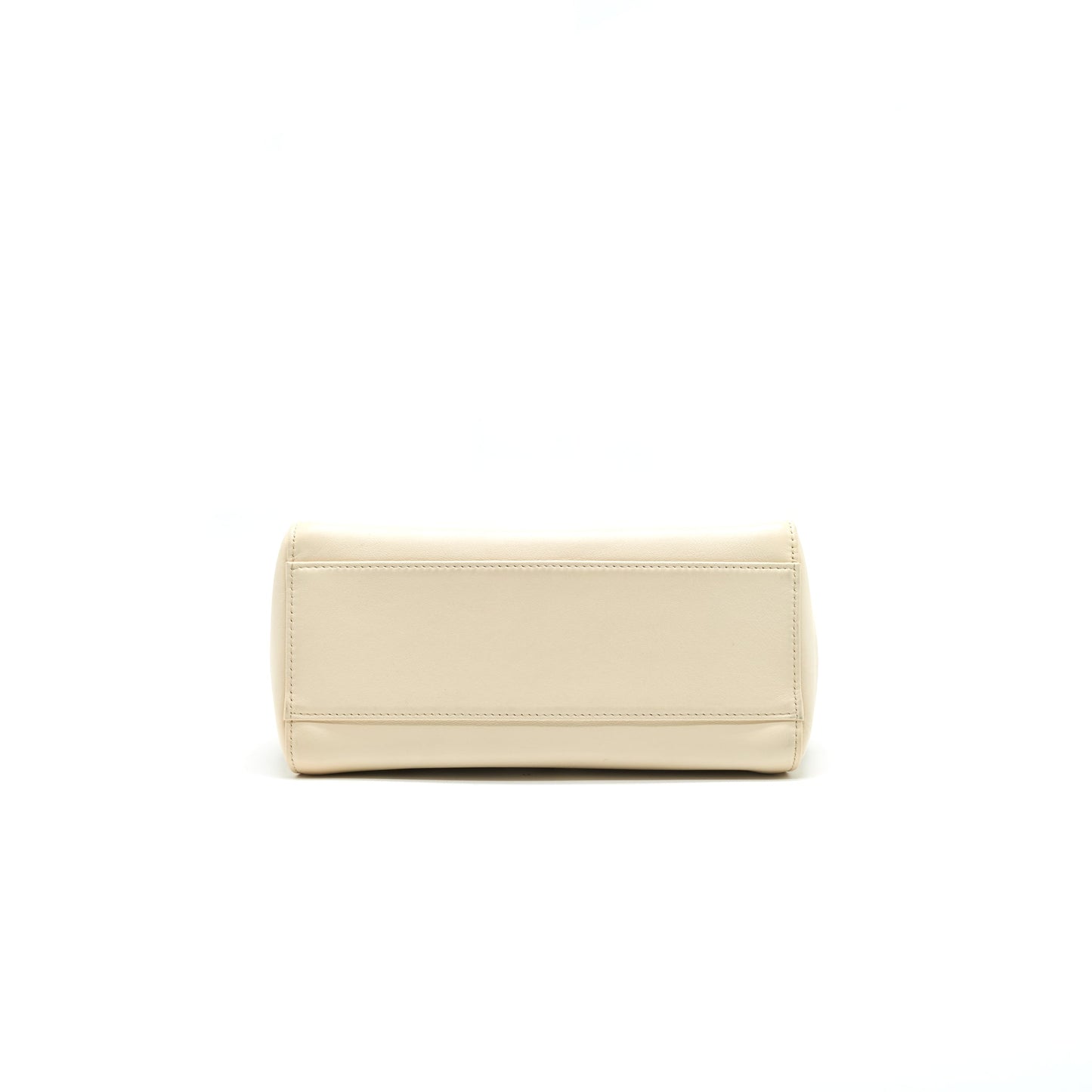 FENDI PEEKABOO MINI HANDLE BAG LAMBSKIN IN CAMELIA/BLACK