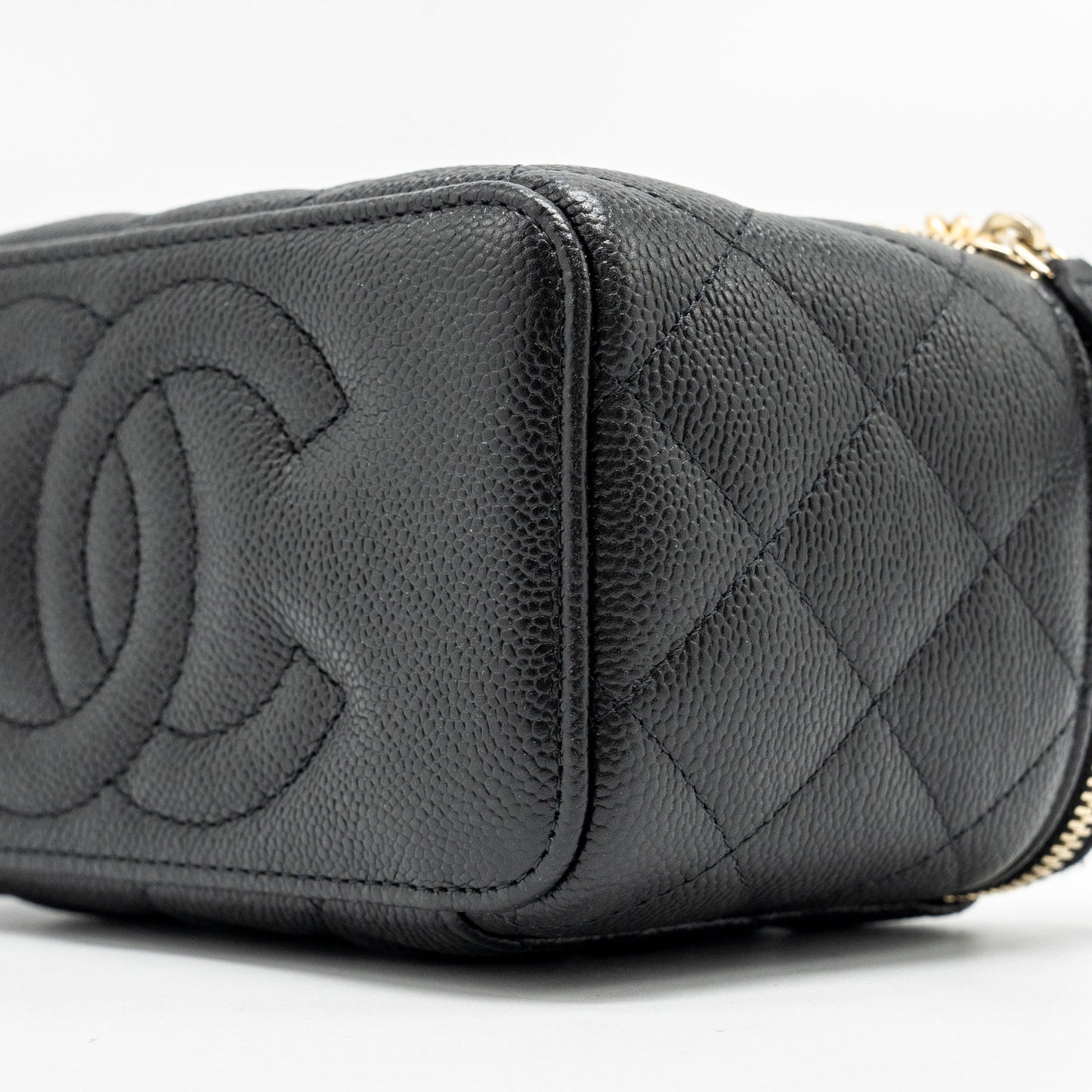 Chanel Coco Love Long Vanity with Adjustable Chain Caviar Black GHW (microchip)