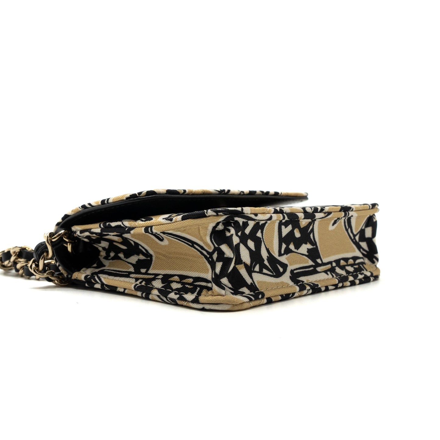 Chanel Mini Clutch With Chains Fabric Multicolour LGHW(microchip)