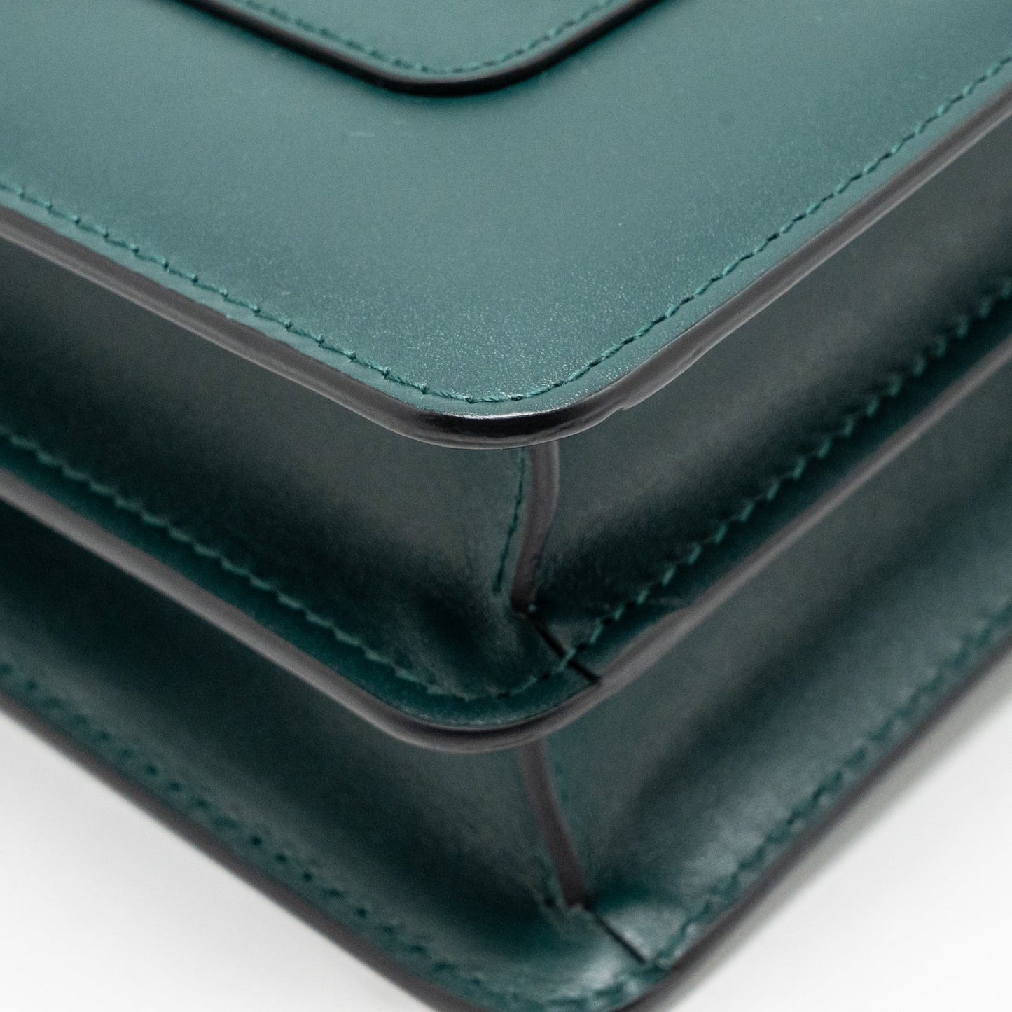 Bvlgari serpenti forever flap bag calfskin green LGHW