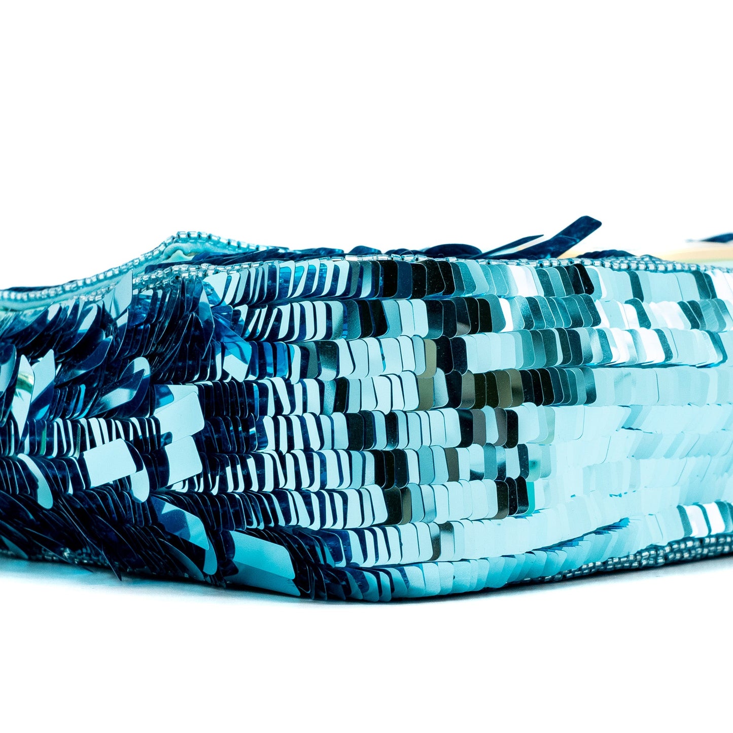 Fendi baguette bag sequin / leather blue GHW