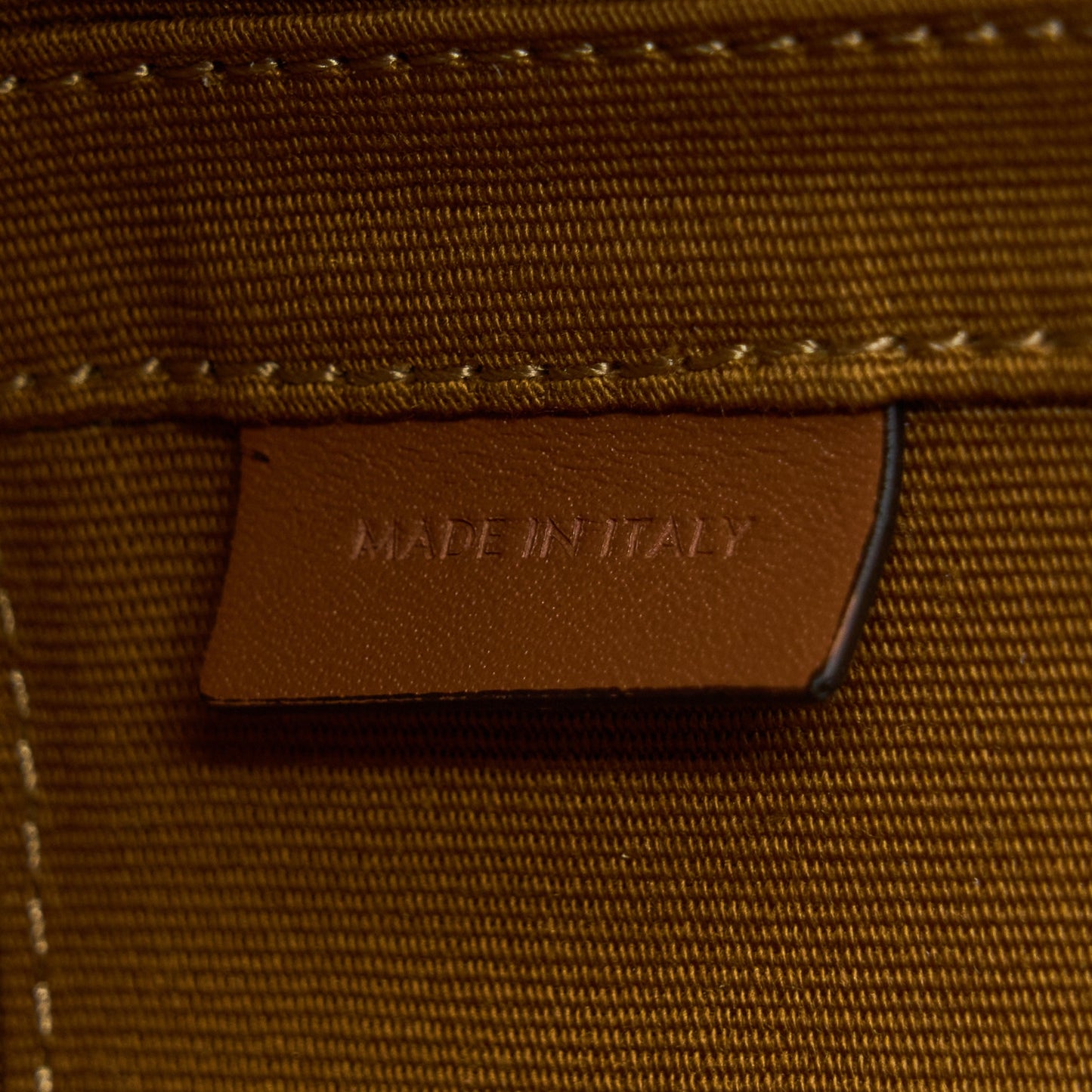 Celine Medium Tambour Bag Triomphe Canvas and Calfskin Tan GHW