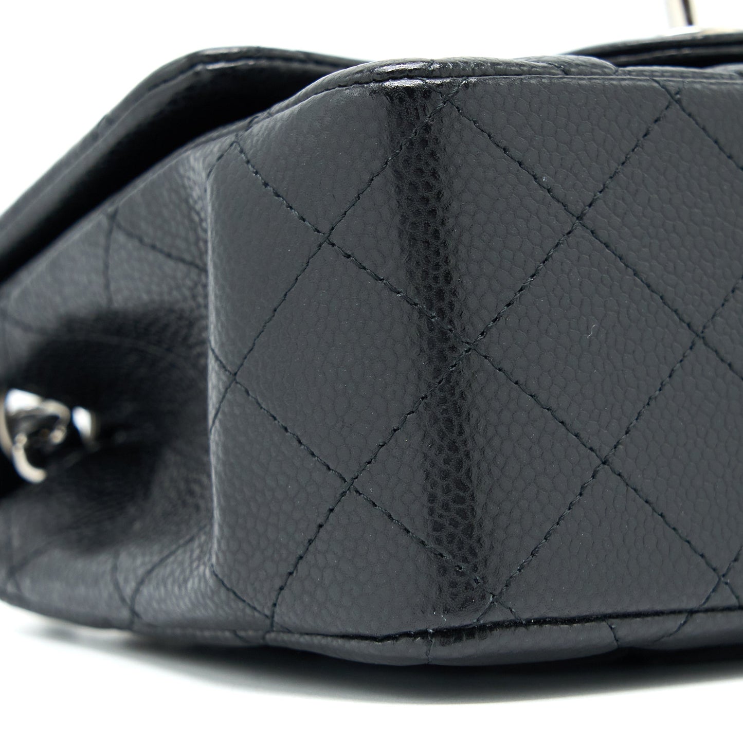 Chanel Classic Mini Square Flap Bag Caviar Black SHW