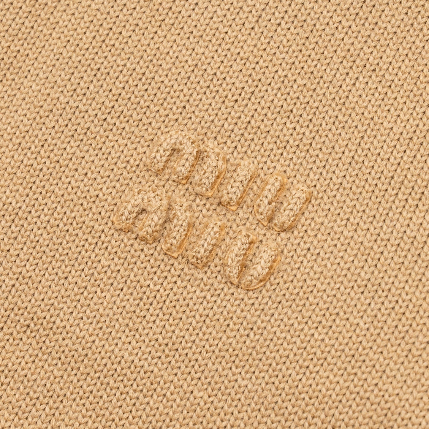 Miu Miu Size 38 Short-Sleeve Sweater Wool / Nylon Beige