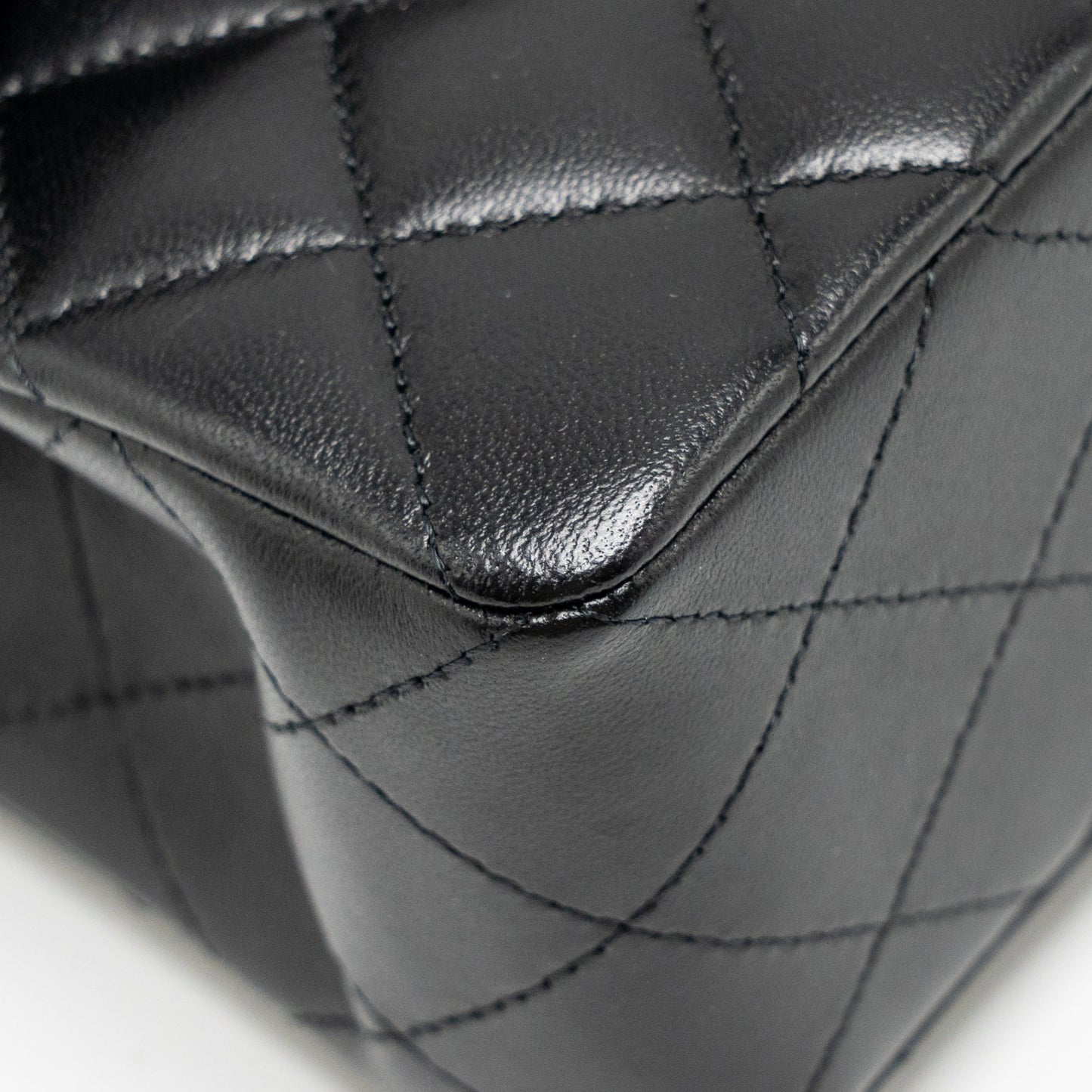 Chanel Small Classic Double Flap Bag Lambskin Black LGHW (Microchip)